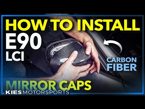 BMW E90 328/335 LCI CARBON FIBER MIRROR CAP INSTALL DIY (Easy E90 Mods!)
