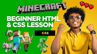 🎮 Beginner HTML & CSS Tutorial | Create a Minecraft-Themed Website 🌐 2/2