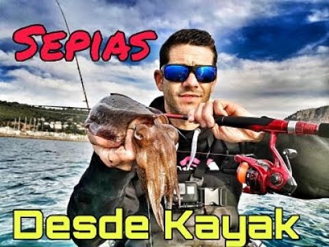 Pesca de calamares y sepias desde kayak