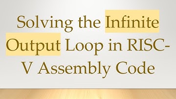 Solving the Infinite Output Loop in RISC-V Assembly Code