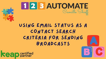 Keap Classic: Using Email Status As A Contact Search Criteria for Sending Broadcasts