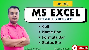 #2 Excel Cell, Name box, Formula Box, Status Bar #msexceltutorial #angadpandey