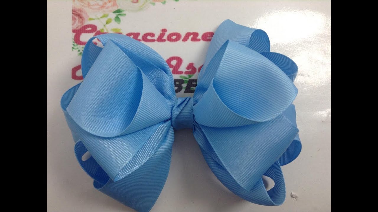 técnica fácil para Lazo doble con moño  pulpo  VIDEO No. 723 Creaciones Rosa Isela