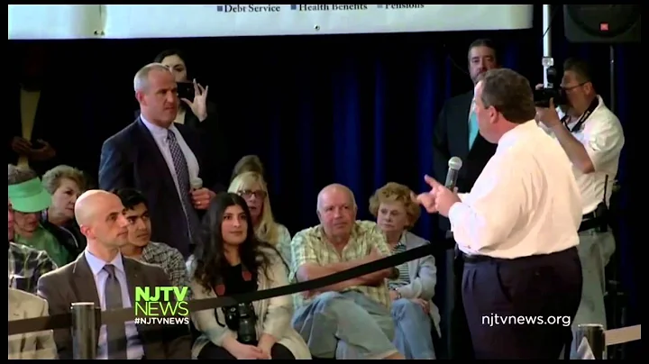 Gov. Christie spars with teachers husband about pe...