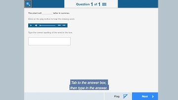 Using your keyboard to answer a text entry question
