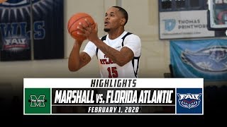 Marshall vs. Florida Atlantic Basketball Highlights (2019-20) | Stadium