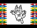 Bluey Coloring Pages | Easy Drawing Tutorial for Kids 🖍️🎨
