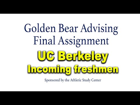 Golden Bear Advising (GBA) - Final Assignment Assistance (UC Berkeley)