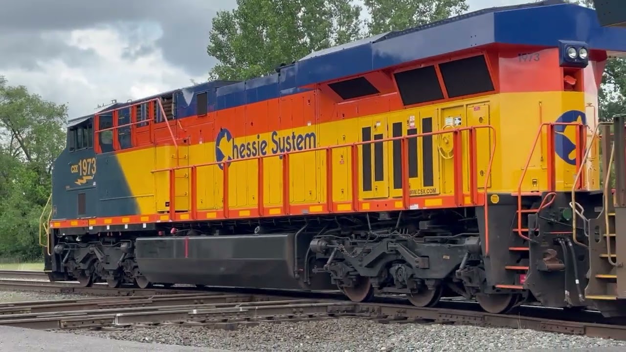 (Celebrating 200 Followers) Recorded May 29th 2024 CSX 1973 Chessie System Heritage unit Fostoria 
