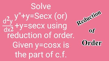 y"+y=Secx #Reductionoforder L999
