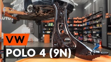 How to change front suspension arm / front control arm on VW POLO 4 (9N) [TUTORIAL AUTODOC]