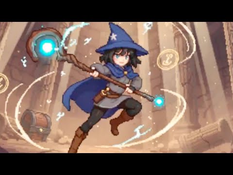 [신작 모바일게임] 국산 도트 픽셀 감성 무기 강화 RPG '마법사 강화하기 +9999강화: 리버스' 플레이. 2D 환생 판타지 세로형 클리커 RPG 게임 (출시예정 게임)