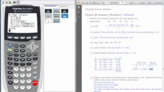 Descriptive Statistics with the TI 83/84