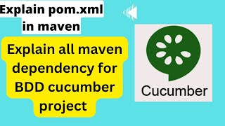 Explain all dependencies in pom.xml file for BDD cucumber project one by one |