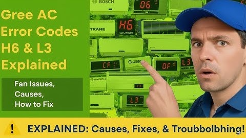 Gree AC Error Codes H6 & L3 Explained: Fan Issues, Causes, and How to Fix