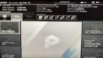 Mobo MSI PRO Z690-A LGA 1700 with Intel i7 12th Gen 12700K Boot Loop into Bios will not go past Bios