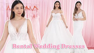 Trying on Rental Wedding Dresses ‍♀