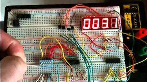 LaunchPad with four 7 segment displays and 8 input switches