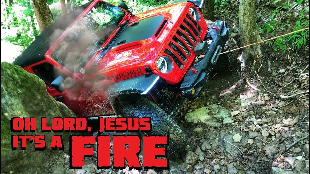 Jeep Wrangler CATCHES ON FIRE & BREAKS AXLE on Bearwallow Trail! - YouTube