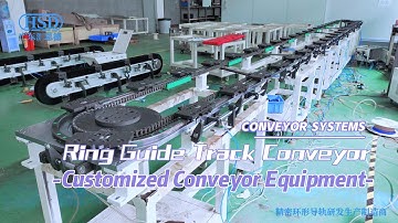 Customized ring guide track conveyor, automate conveyor equipment, curved guide rail conveyor system