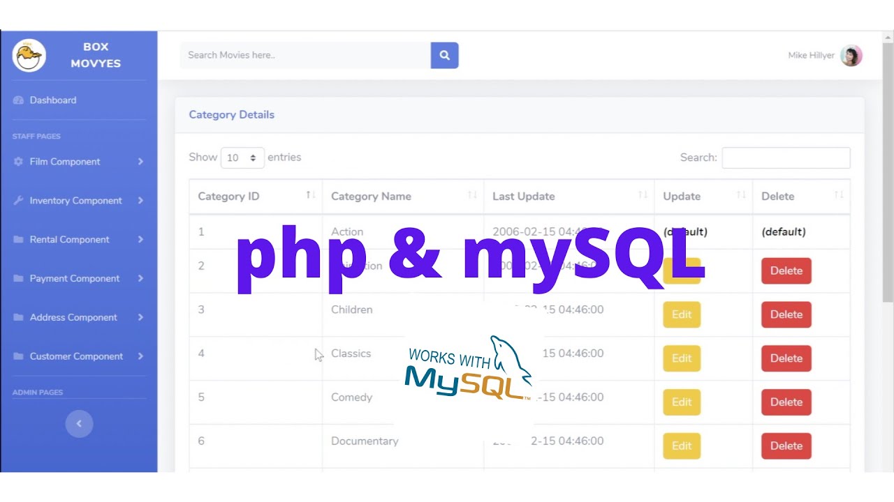 Simple database project - YouTube