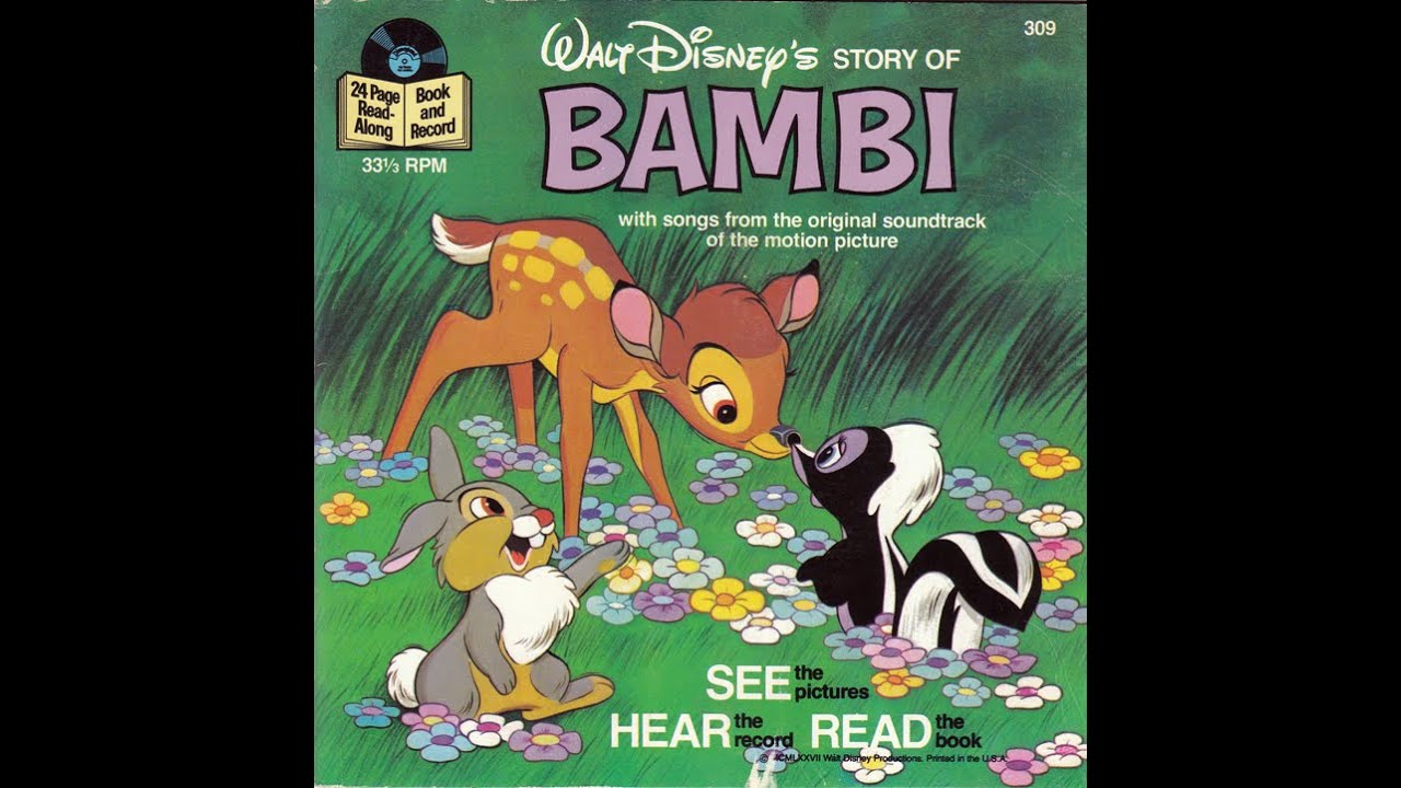 Bambi Walt Disney read-along (illustrated book) 1977