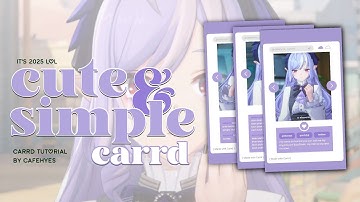 cute and simple interactive web carrd | non pro carrd tutorial (with subtitles) - cr elroseria