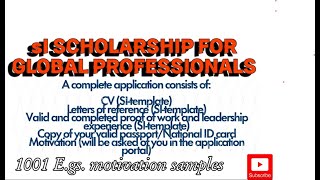 Si Scholarship For Global Professionals Motivation Question Fully Explained With Sample Answers