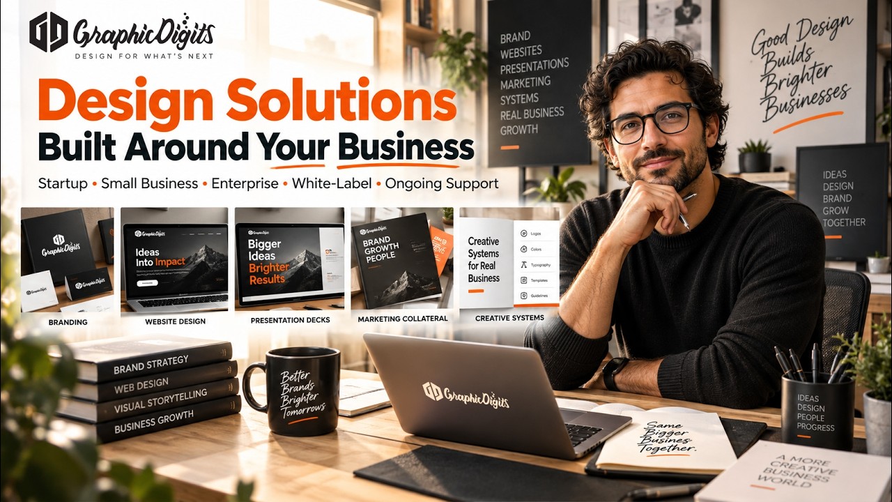 GraphicDigits white-label services video thumbnail — A Creative Production Partner Behind Your Brand