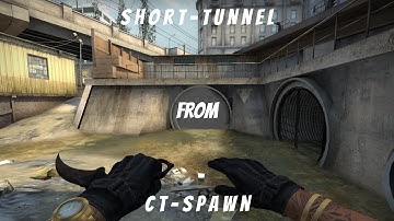 CS GO: Short Tunnel Smoke From CT Spawn (128 tick) (Overpass)