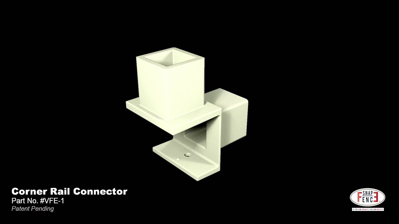 SnapFenceTM Corner Rail Connector