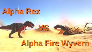 Alpha Rex vs Alpha Fire Wyvern || ARK: Survival Evolved || Cantex