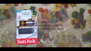 SanDisk SDCZ48-064G-135/I35 64 GB Pen Drive (Black) Unboxing