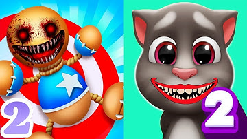 My Talking Tom 2 vs Kick the Buddy 2 Android Gameplay Walkthrough New Update 2021 | Zombie