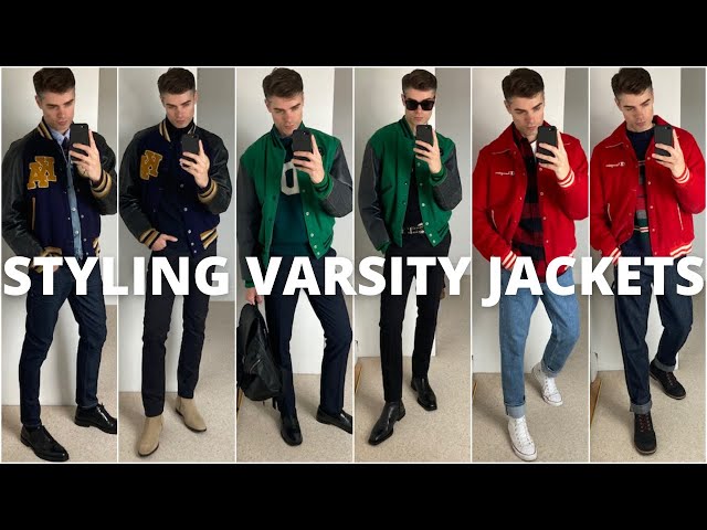 6 Outfit Ideas with 3 Varsity Jackets