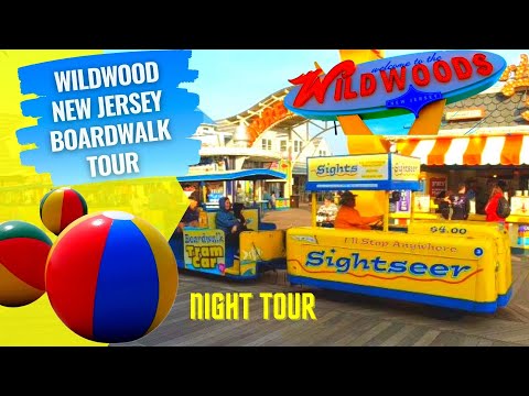 Wildwood New Jersey Boardwalk Virtual Tour - Best Things to See and Do in Wildwoods - Night Tour