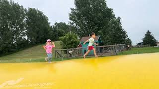 Sasha And Sofia Are Jumping On The Trampoline