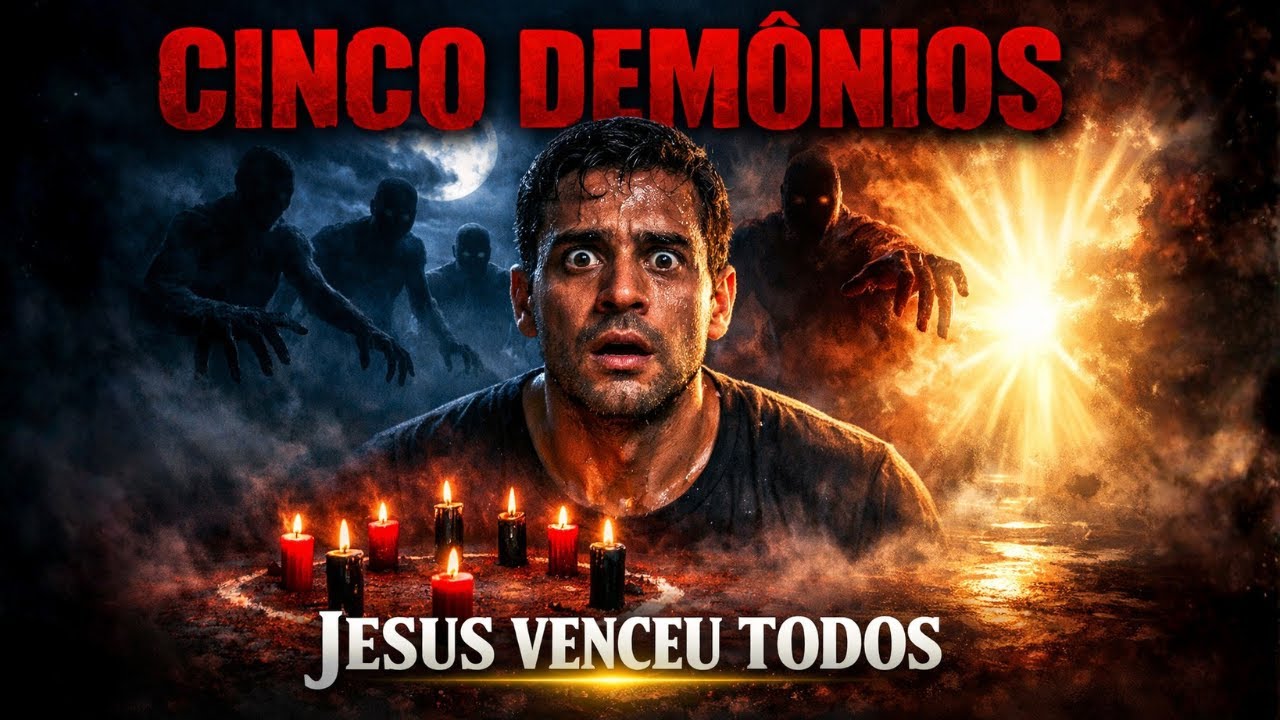 EU SERVIA 5 DEMÔNIOS MAS JESUS DERROTOU TODOS DE UMA VEZ
