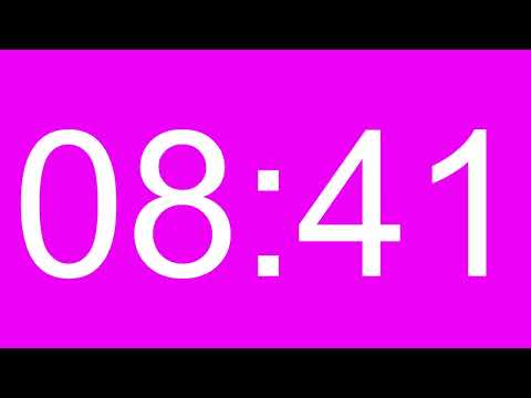 9 Minute Countdown Timer Pink Screen MM SS