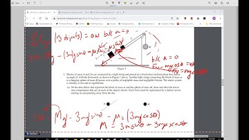 Video Solution to AP Physics C 2019 Released Question #1 (Part of Forces FRQ Review)