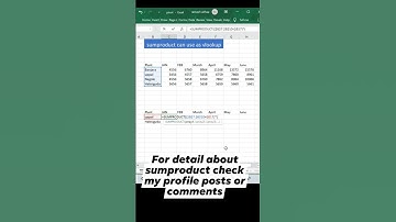 sumproduct can use as vlookup