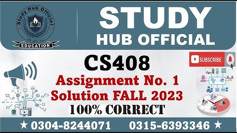 CS408 Assignment 1 solution Fall 2023 By Study Hub Official