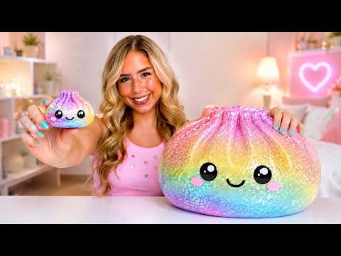 Mini VS Giant! Rare squishy dumpling TRADE!