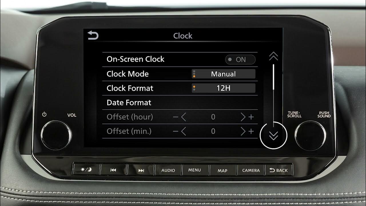 2023 Nissan Rogue - Setting the Clock with Navigation (if so equipped