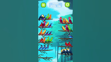 Bird Sort Color Puzzle - 186 #gameplay #shorts