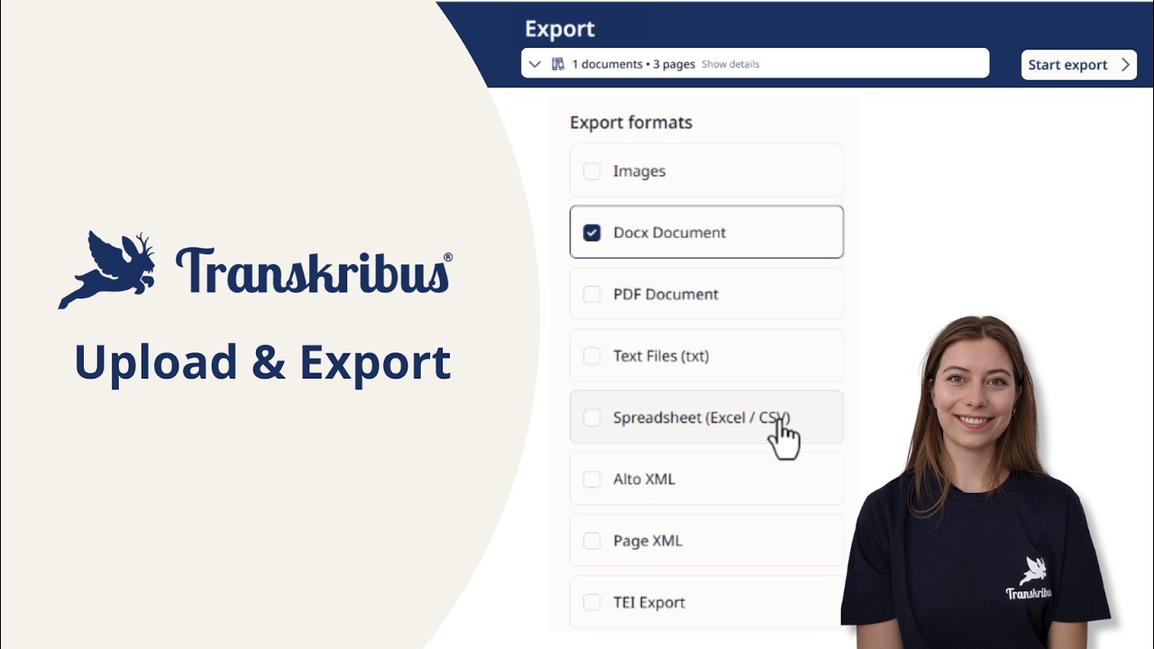 Thumbnail for Transkribus Basics: Upload & Export