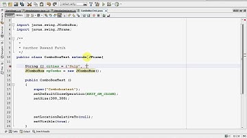 Tut 022 - GUI in Java JComboBox