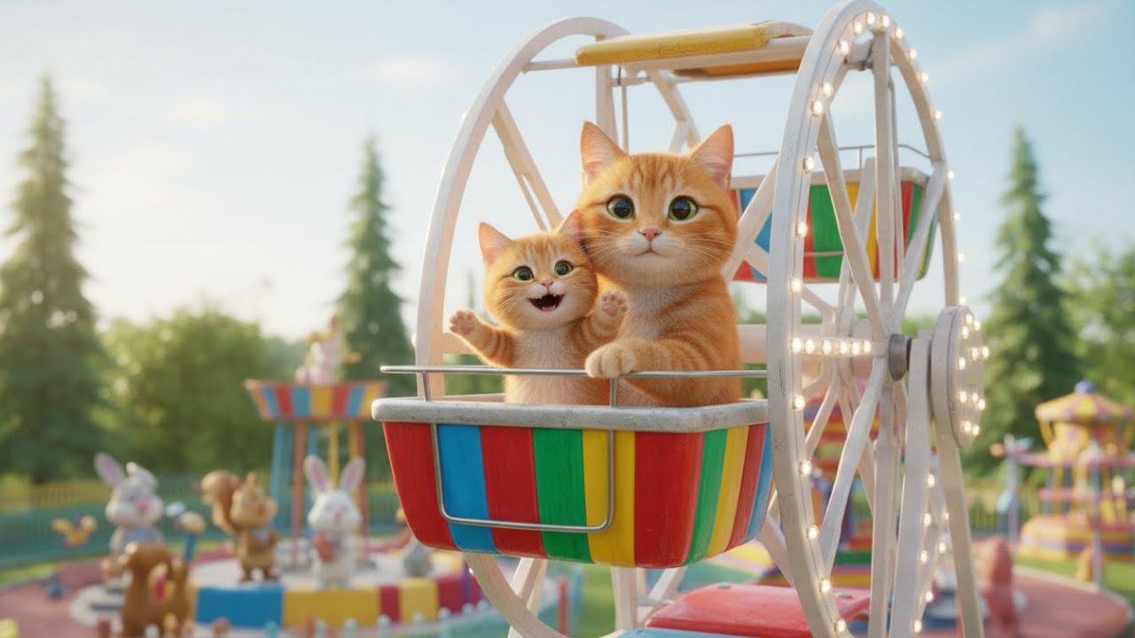 Sleeping Baby Cat’s Dream Turns Real | Water Park Adventure