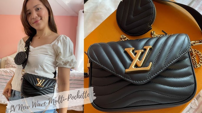 LOUIS VUITTON New Wave Multi Pochette Leather Chain Shoulder Bag Light