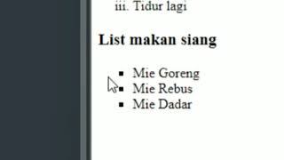 Cara membuat List pada HTML dan macam - macamnya - HTML Dasar